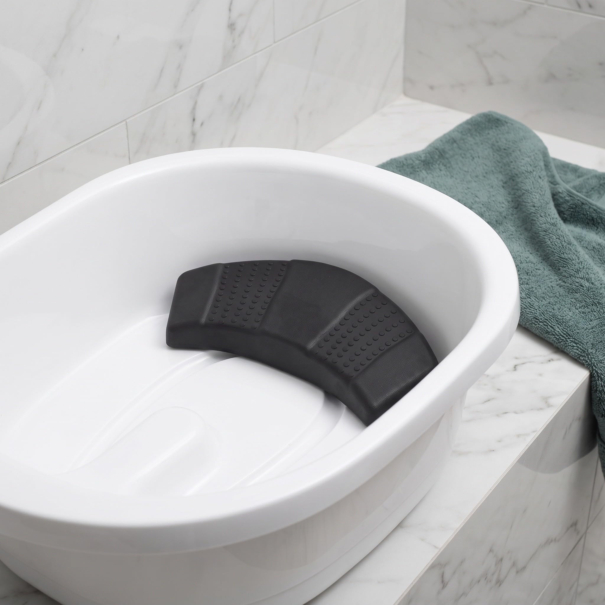 Tappetino per Pediluvio Massaggiante Antiscivolo, Nero, PU