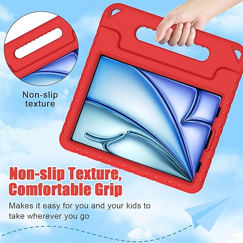 Miniatura 8 de BMOUO Funda para niños para iPad Air de 11 pulgadas M3 (2025)  M2 (2024), iPad Air de 5 generación (2022)  Air 4 generación (2020) de 10.9 pulgadas,