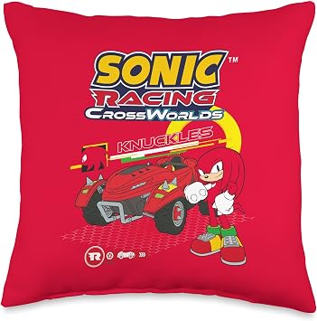 Sonic Racing CrossWorlds - Ready to Roll Knuckles Throw Pillow