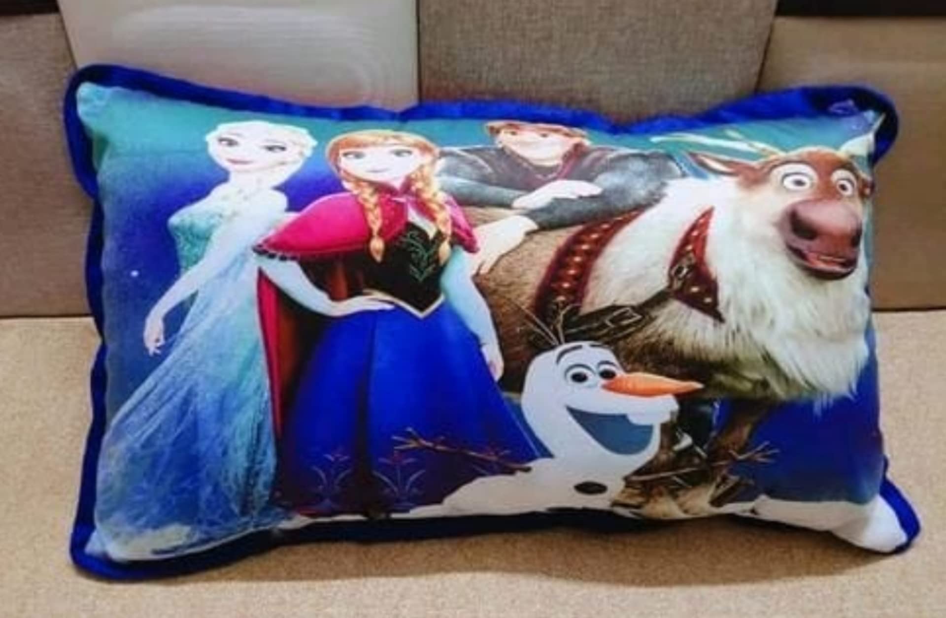 Riftree Digital Printing Kids Favourite Character Smooth Velvet Stuff Filed with Microfiber Baby Pillow 12 x 18 inches (F0)