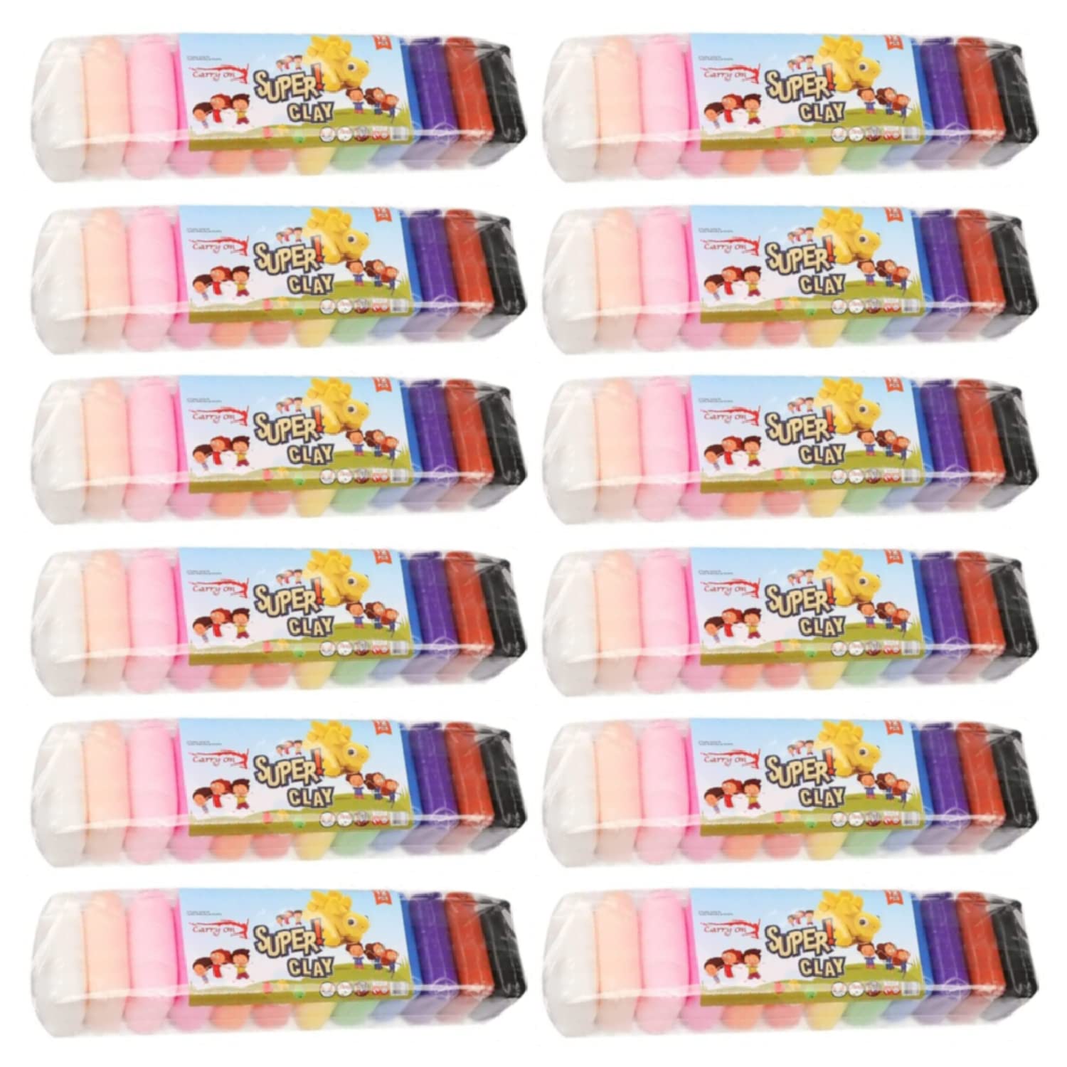 ShubhKraft Return Gift for Kids Birthday Party/Super Light DIY Fluffy Foam Clay with Tools for Model air Dry Clay Fun & Creative Toy (Pack of 12, Multicolor)-image-45