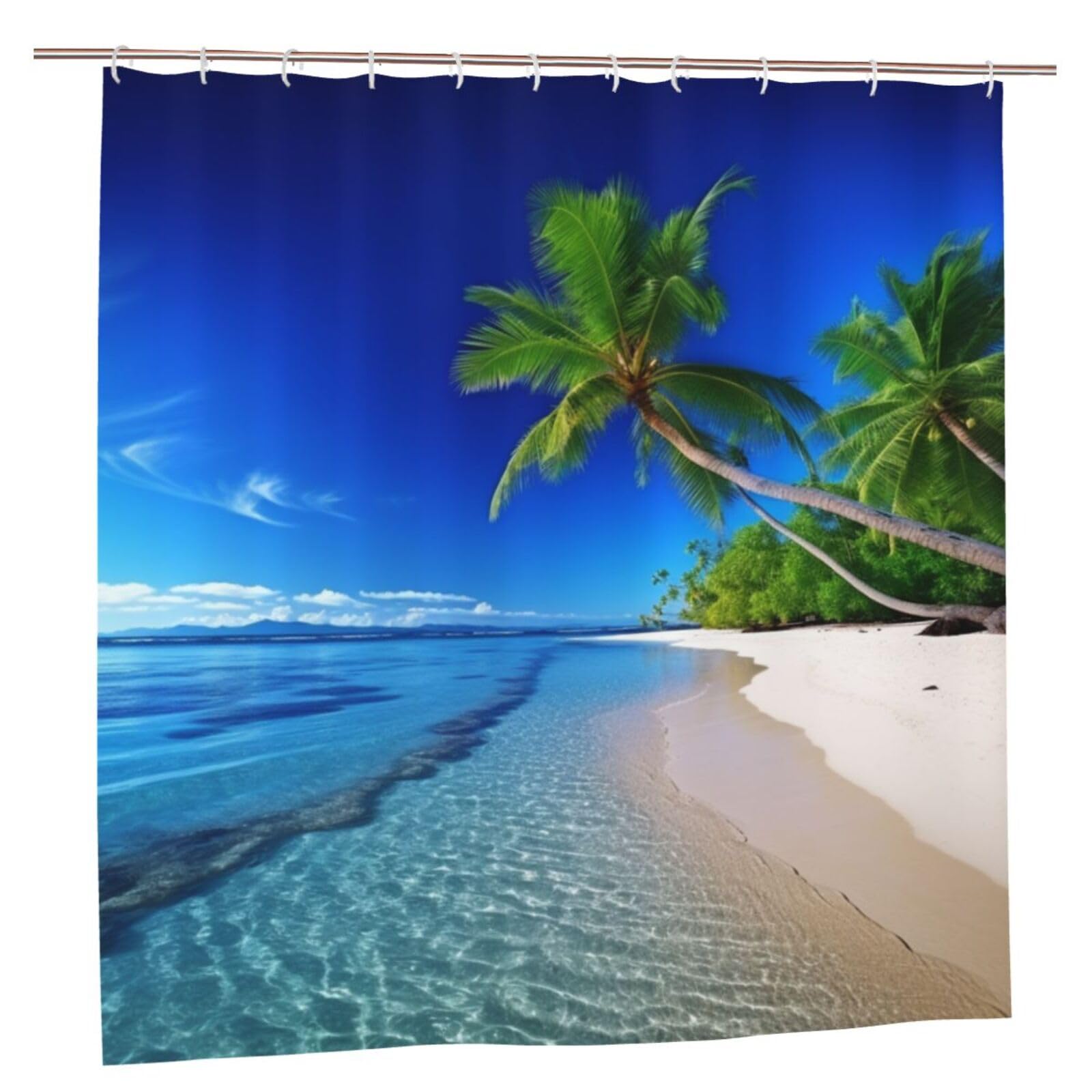 Rideaux de douche imperméables bleu mer en tissu épais 182x182 cm