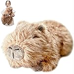 uoozii 20 | 4 Pounds Capybara Weighted Stuffed Animals with Removable Unscented Microwavable Pouch, Cute Coolable Warmable Weighted Plush Gift for Kids & Adults