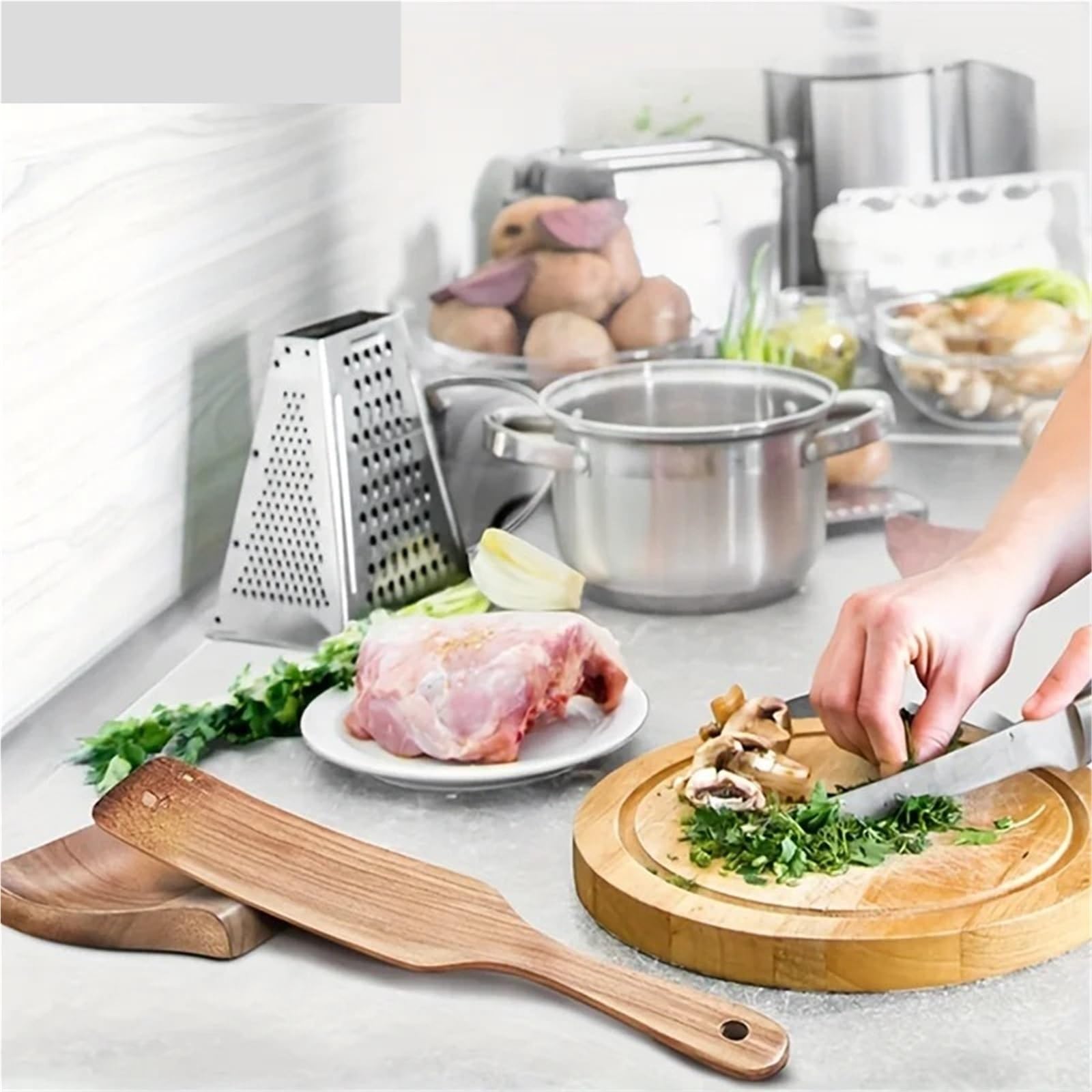 2 Stück Holzhalter Löffel Utensilien Küche Holzlöffelhalter Kochspatel Utensilienhalter Clips Holz für Kochlöffel, Schöpfkellen