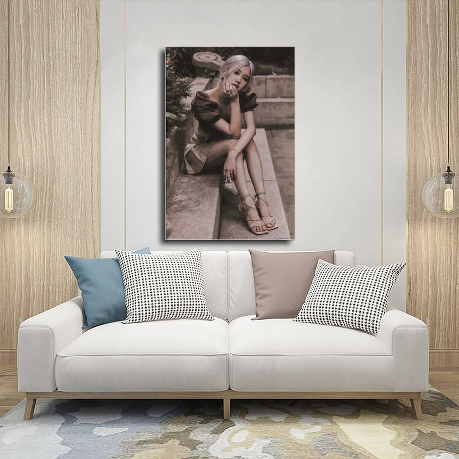 Poster Kpop Blackpink Rose Impression Sur Toile 30x45 Cm - Décoration Chambre, Bureau - Personnalisation Possible, Sans Cadre