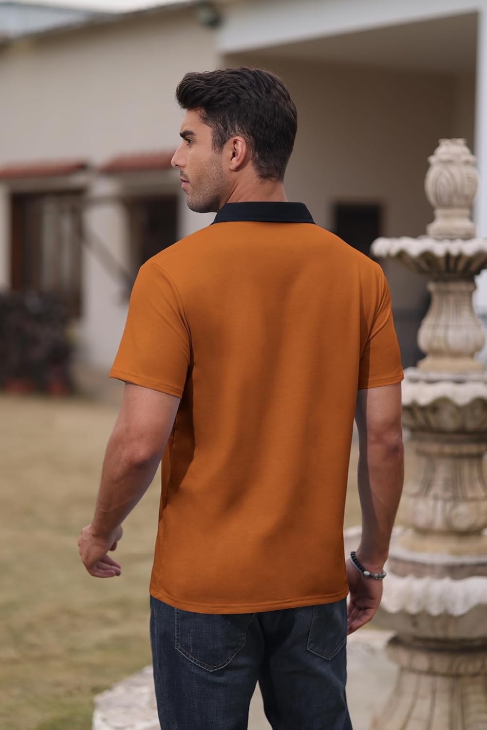 Mens Short Sleeve Polo Shirts Casual Summer Button Basic Shirt Classic Golf Fashion Tops with Pocket - Image 5