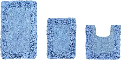 Miniatura 73 de Better Trends Alfombras en forma de corazón de 30 pulgadas, 100% algodón, suave, antideslizante, lavables, absorbentes de agua, para la entrada