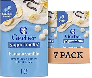 Gerber Baby Snacks Yogurt Melts, Banana Vanilla, 1 Ounce (Pack of 7)