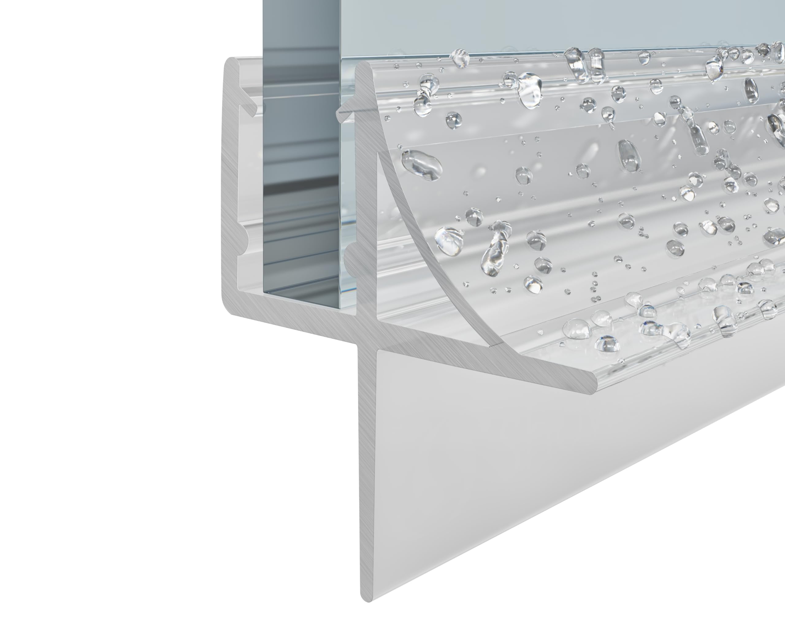 Shower Seal 4-10mm Glass Options | 850mm or 2m Long Model D1 with Anti Mould Formula (9-10mm Glass 2000mm)
