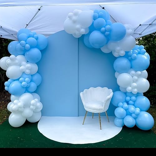 Miniatura 7 de Blue and White Balloons, Light Blue White Balloon Garland Arch Kit, 84 Pack Pastel Blue White Balloons for Baby Shower Birthday Wedding Party