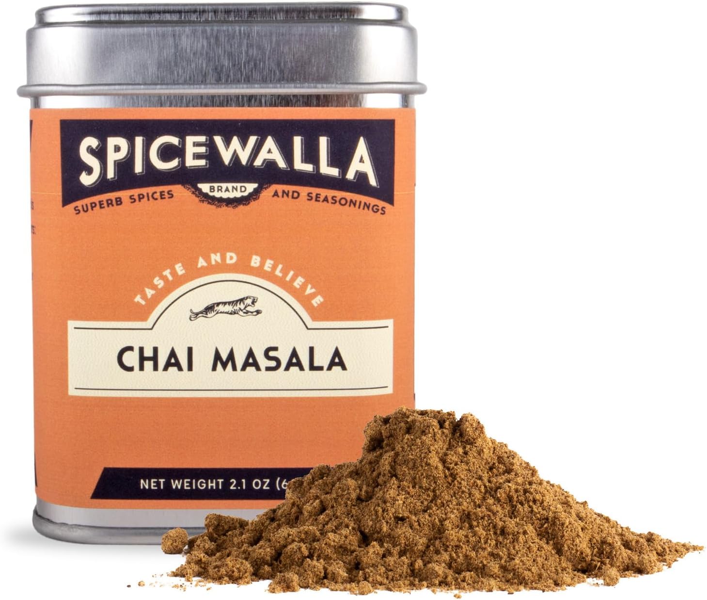 Spicewalla Masala Chai Spice 2.1 oz | Tea, Latte, Coffee, | Unsweetened Powdered Spice