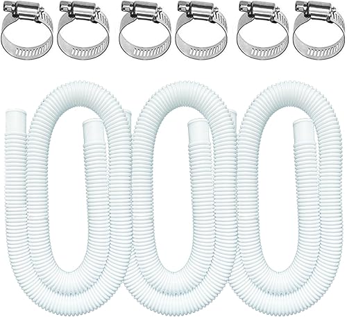 Miniatura 10 de Mangueras de piscina para piscinas sobre el suelo, paquete de 4 mangueras de bomba de filtro de piscina de 1.25 x 59 pulgadas, compatibles con bomba