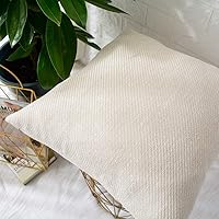 Vista 3 de MERNETTE Funda de cojín cuadrado de chenille, suave, decorativa, para decoración del hogar, para sofá, cama, silla, sillón, paquete de 2