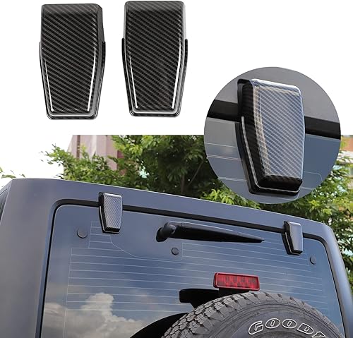 Vista 146 de Voodonala Cubierta de bisagra para puerta trasera derecha e izquierda para Jeep JL 2018-2025 Jeep Wrangler JL JLU Accesorios exteriores, negro