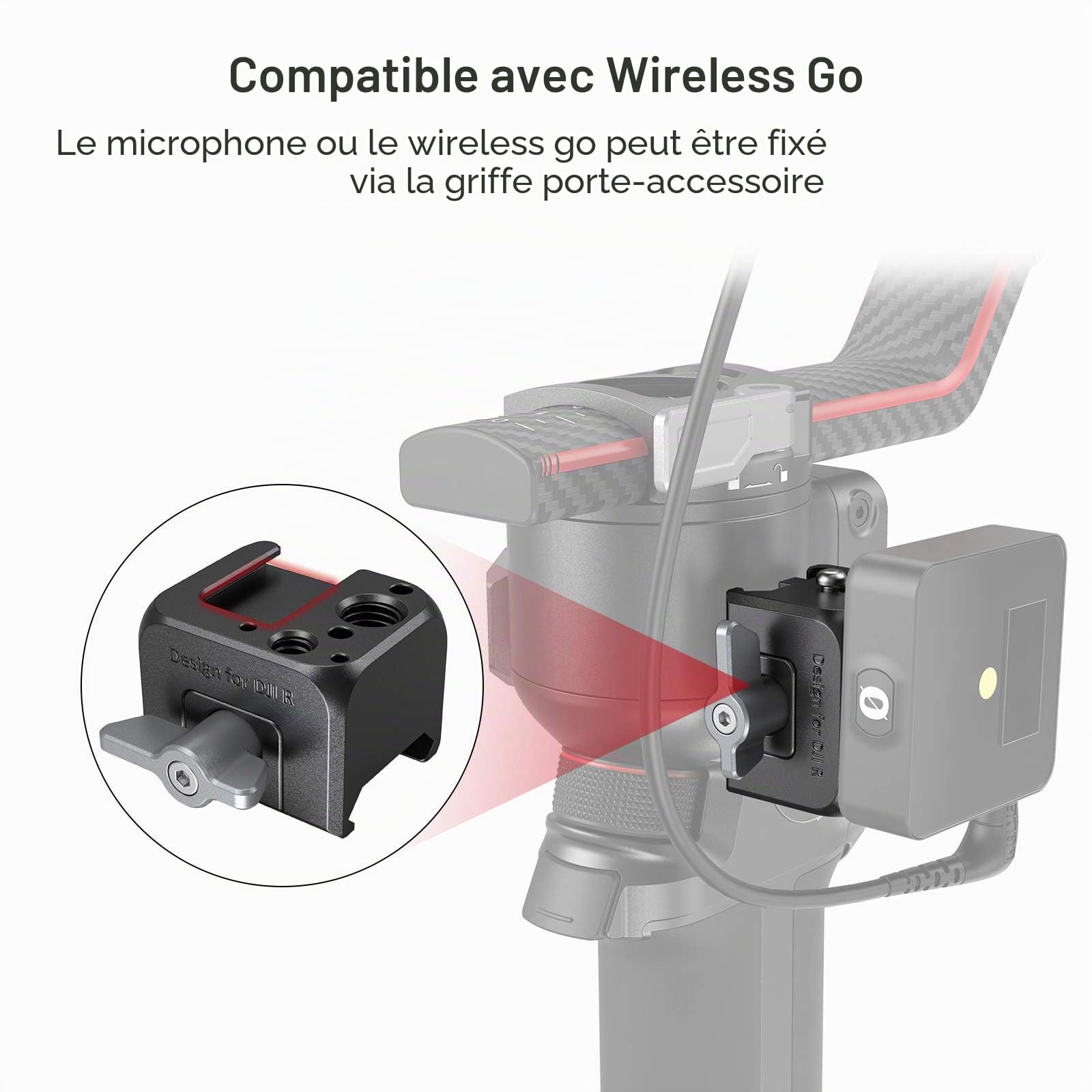 SMALLRIG NATO Clamp Accessory Mount pour DJI RS 4 /RS4 Mini/RS 4 Pro/RS 3 Mini/RS 3 / RS 3 Pro/RS 2 / RSC 2-3025