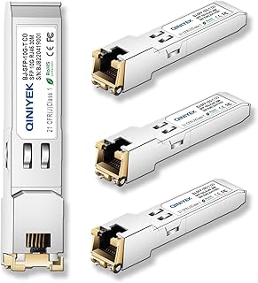 [4 Pack] 1.25/2.5/5/10G SFP+ to RJ45 Transceiver, Copper SFP+ Module, Cat.6a/7, up to 30m, for Cisco SFP-10G-T-S, MikroTik S+RJ10, Ubiquiti UF-RJ45-10G, Netgear AXM765, Netgear, TP-Link, Fortinet