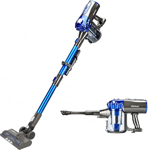 Akitas V8 22.2v 150w Aspirapolvere portatile Senza Fili Scopa Elettrica leggero Ricaricabile...