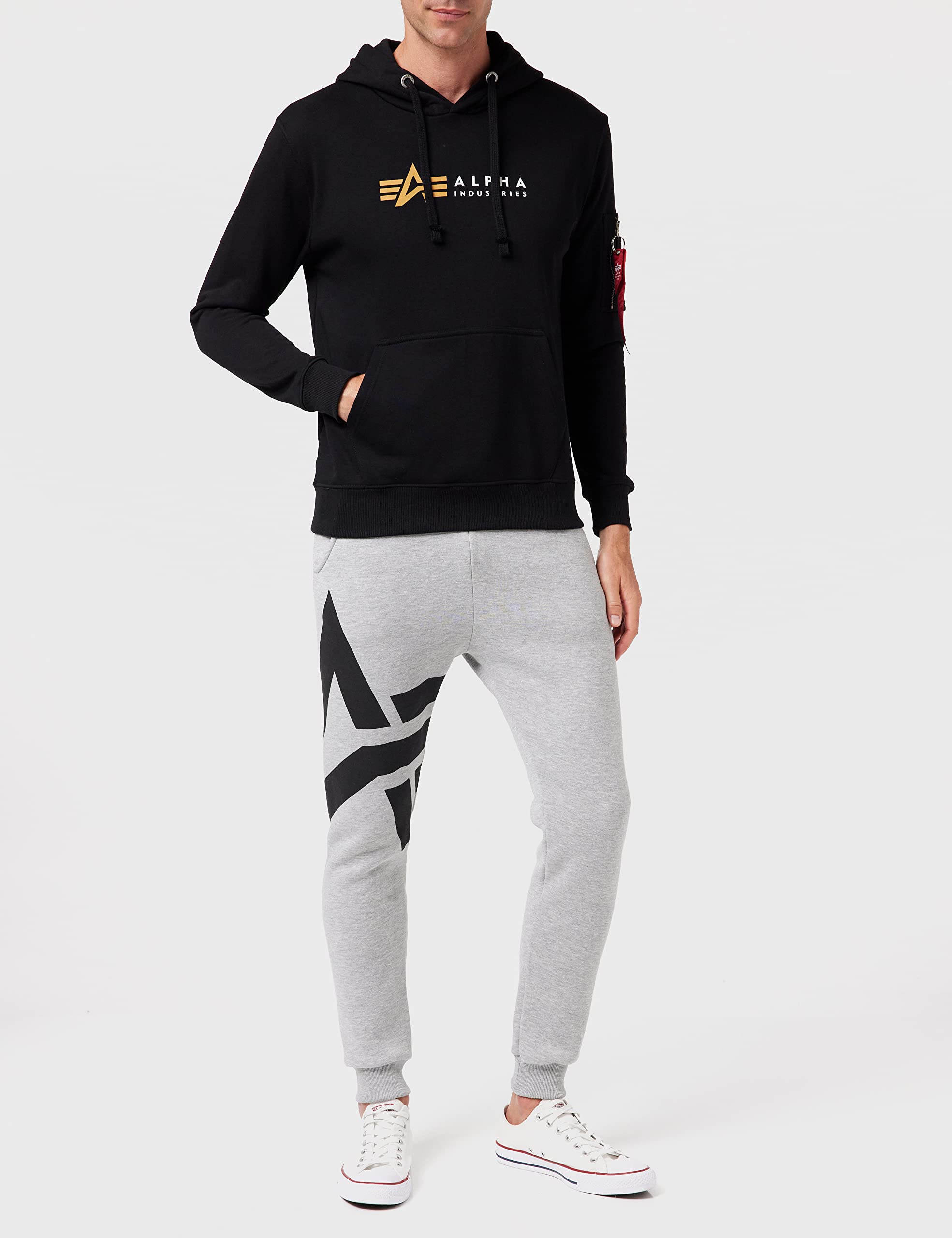 ALPHA INDUSTRIES Alpha Label Hoody Sudadera Hombre (Pack de 1)