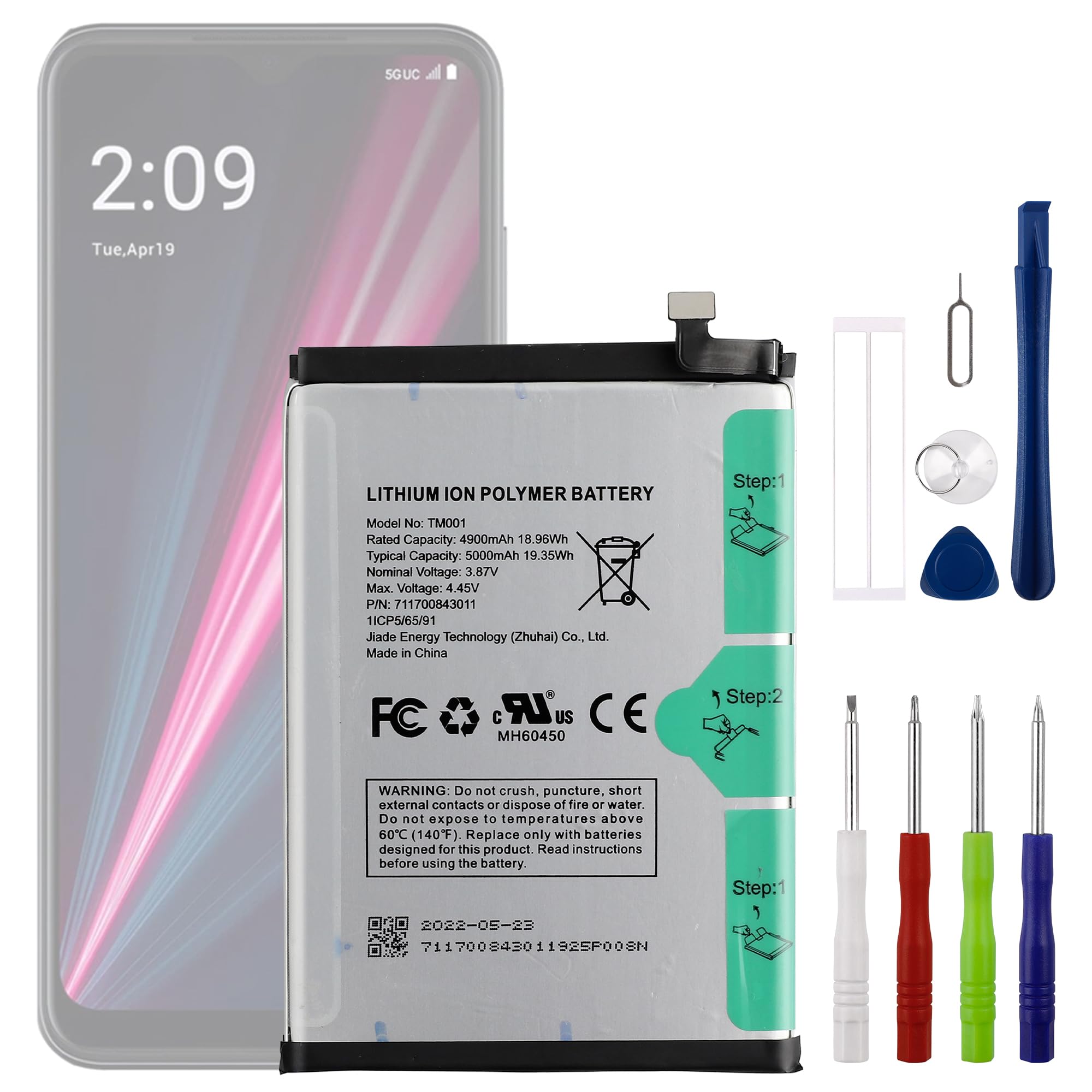 Photo 1 of LNANMUXI TM001 Battery for T-Mobile Revvl 6 Pro