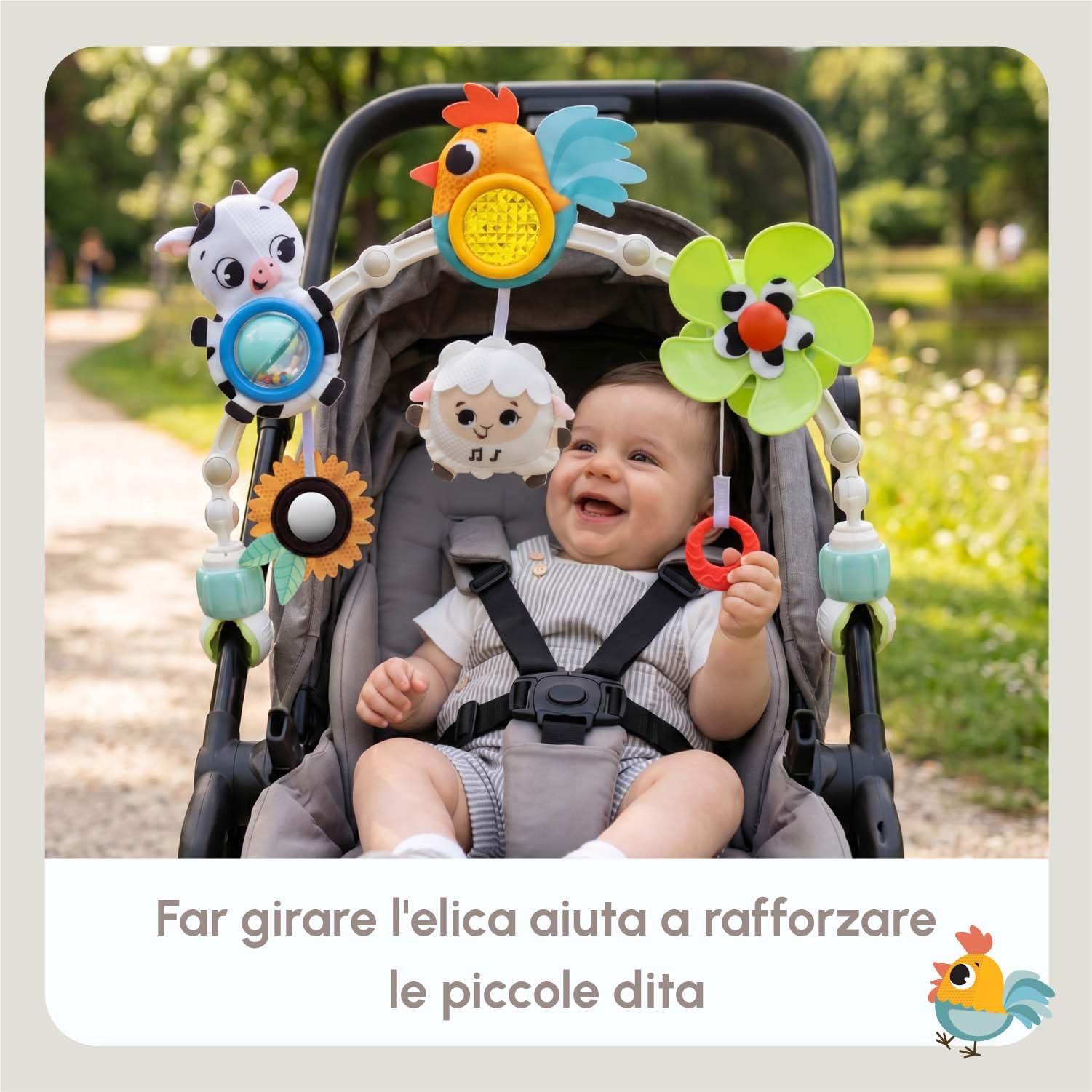 Tiny Love Arco Gioco per Passeggino e Carrozzina Neonato,Into the Farm