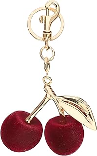 ميدالية الكرز - أنيقة مع كرز مزدوج احمر مزدوج، سحر الحقيبة الزخرفية المثالية واكسسوار انيق للاستخدام اليومي والمناسبات الخاصة