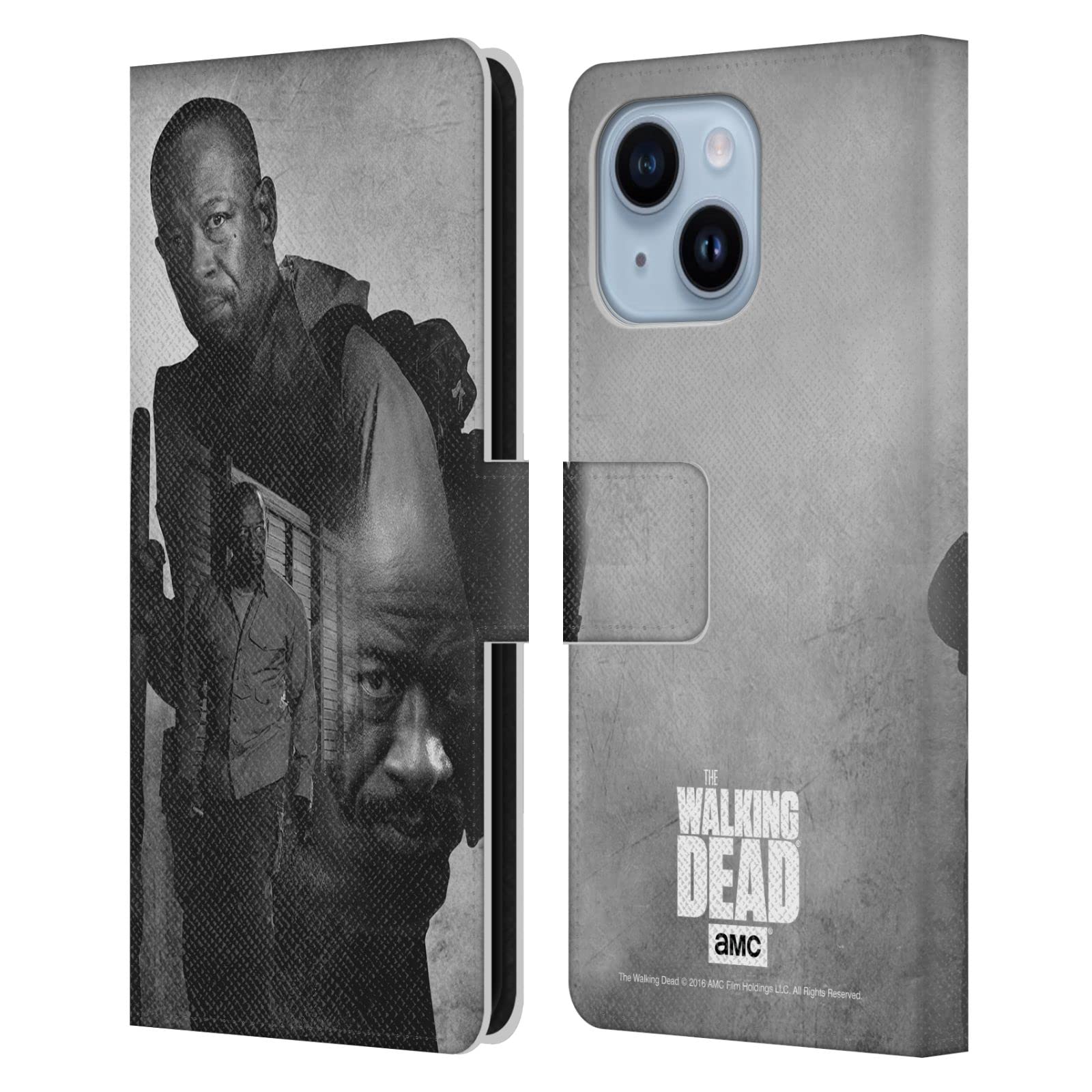 Étui en cuir The Walking Dead pour iPhone 14 Plus Morgan Exposition