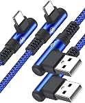USB C Câble de charge [2-Pack,6ft],Sweguard Cord de chargeur rapide avec 90-Degree Type droit C Charge Nylon pour i Téléphone 17 16 15 Pro Max,Samsung S26/S25/S24/S23/S22/S21 à S10,A71/A54/A51,Note20