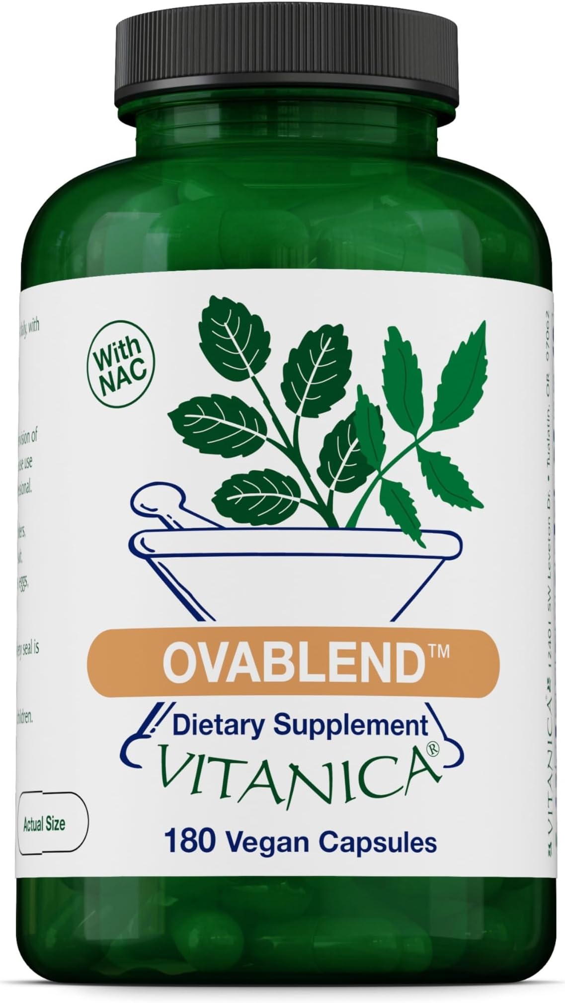 Vitanica Ovablend, Hormone Balance Support, Vegan, 180 Capsules