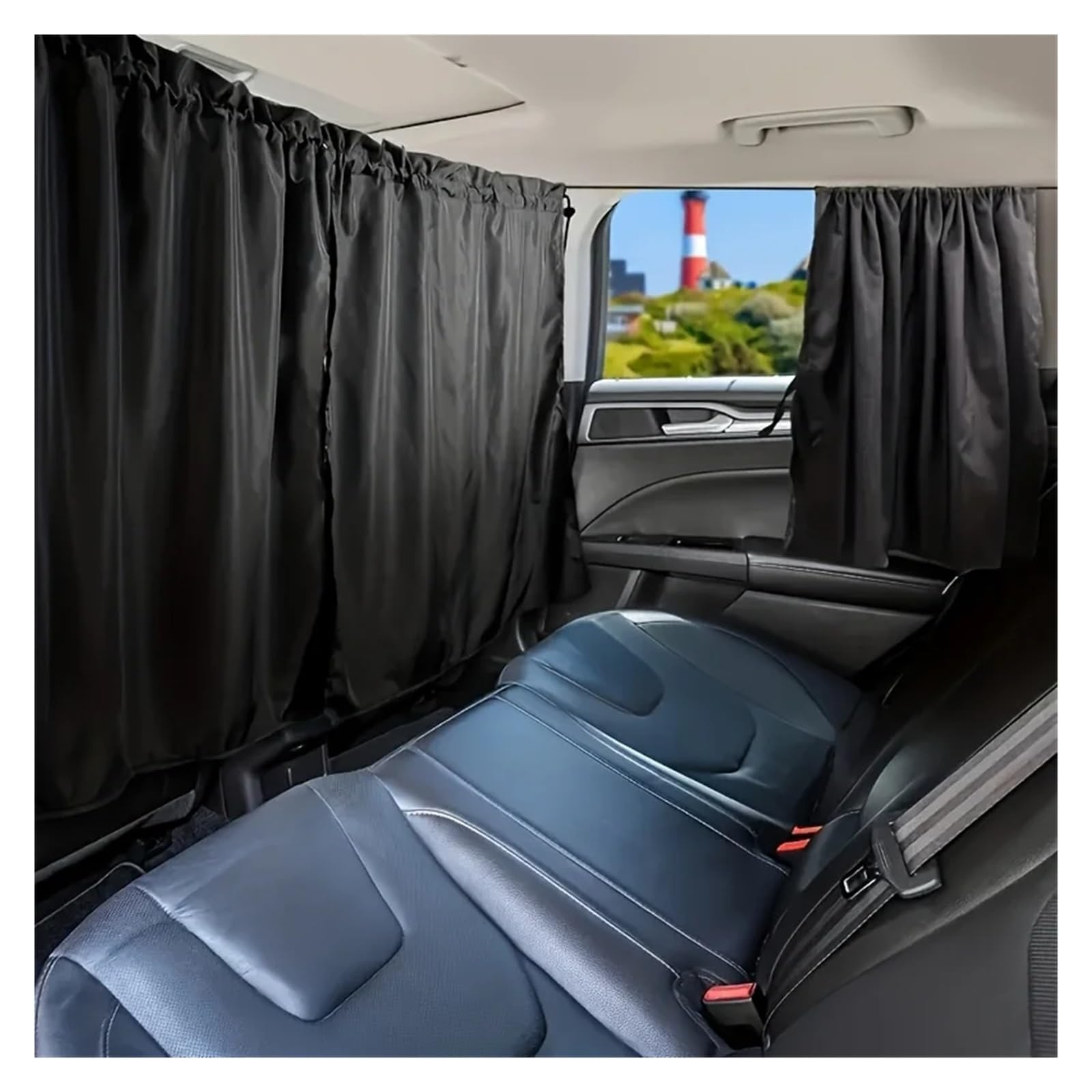 Rideau Arrière Fourgon Occultant Ensemble de Rideaux d'intimité for Voiture 4 pièces