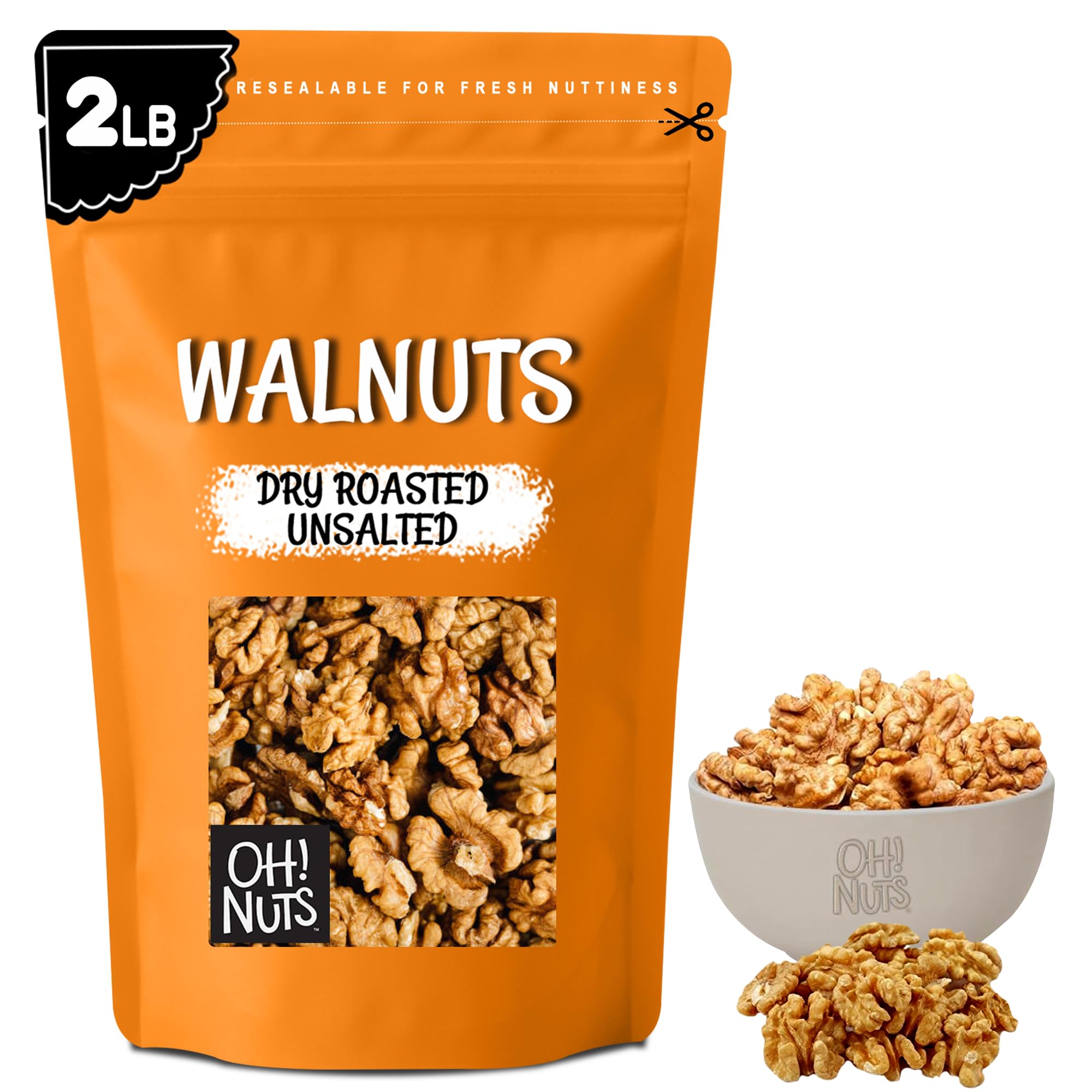 Amazon.com : Oh! Nuts Walnuts - Dry Roasted Unsalted - 2 lb