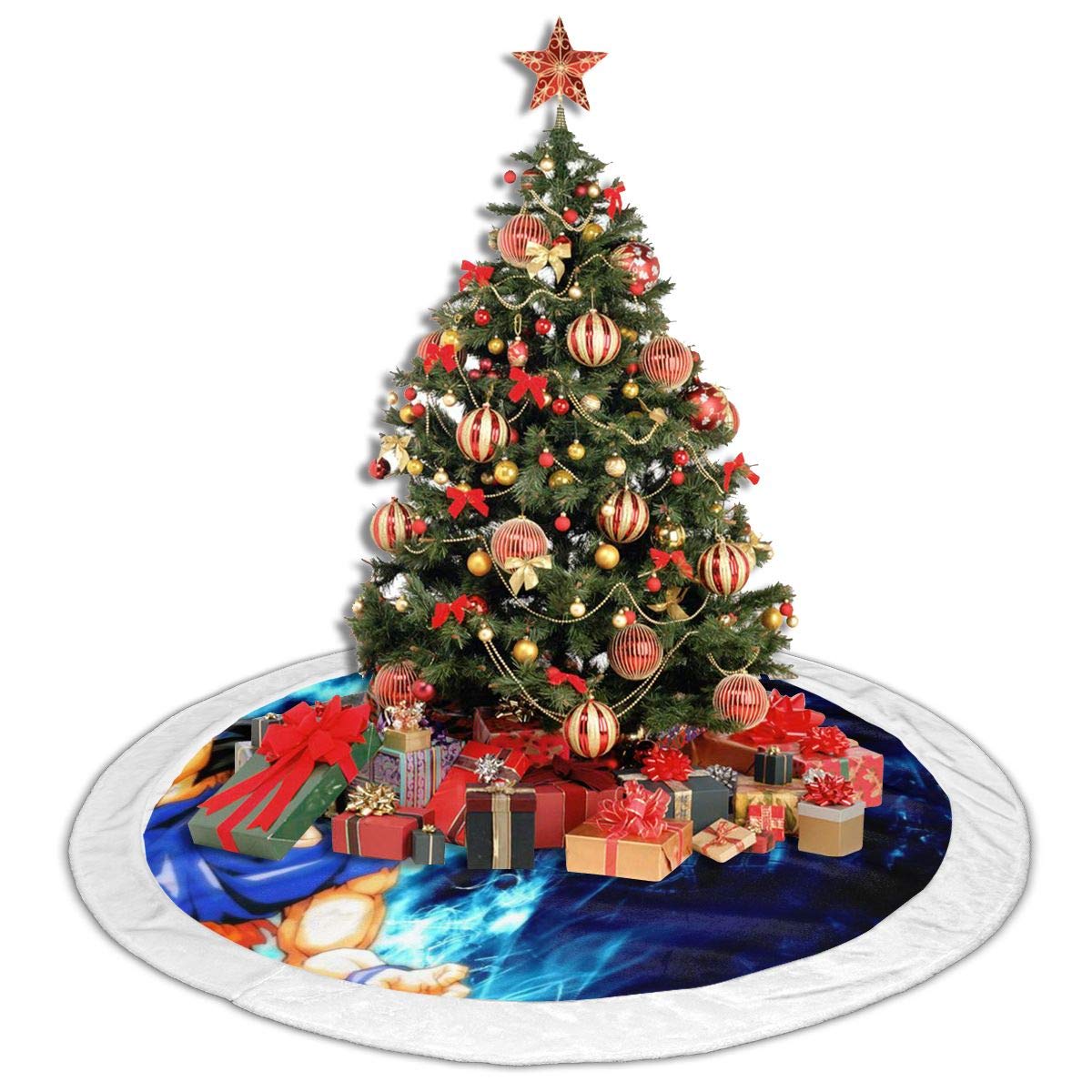 Amazon クリスマスツリースカート ドラゴンボール クリスマス飾り 円形 可愛いツリースカート豪華 ベースカバー オーナメントインテリア 19年 ツリースカート おもちゃ
