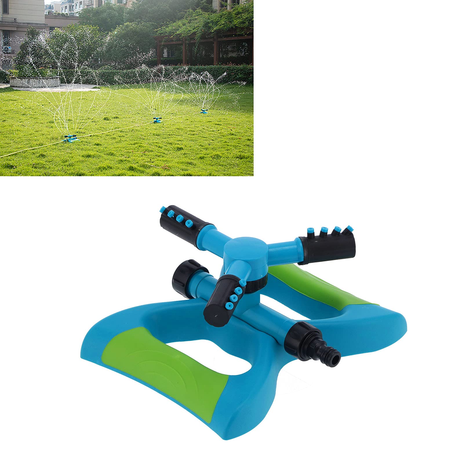 Automatyczny zraszacz wodny 360 stopni obrotowy zraszacz do trawnika do nawadniania ogrodu narzędzie do podlewania napęd hydrauliczny plastik PVC