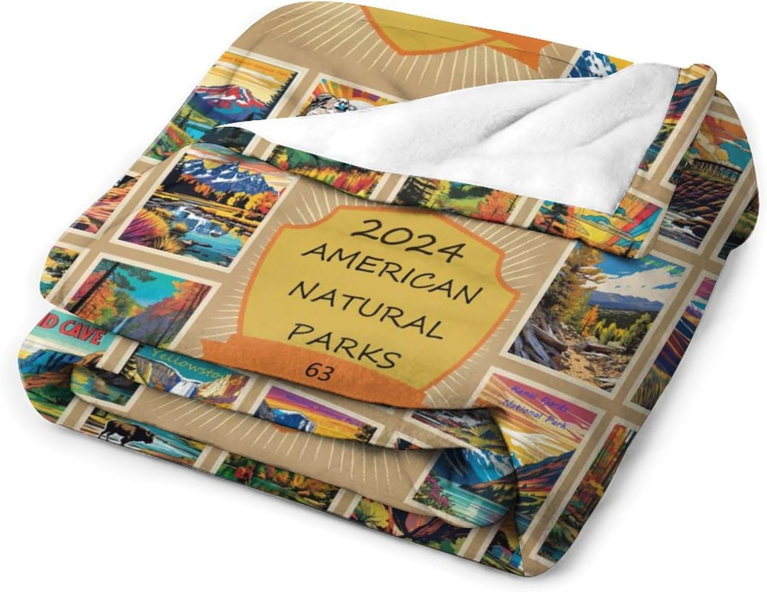 National Park Travel Landscape Blanket - Natural Scenic Mountain View Winter Warm Bedding - Birthday for Fans' Bedroom 50x60 Inch