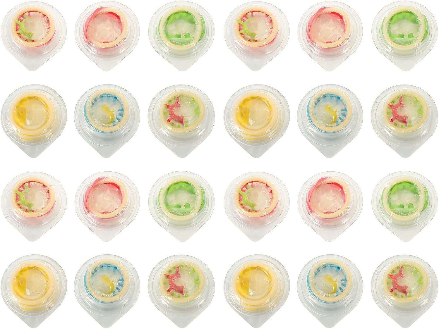 24Pcs Comfortable Condoms Latex Thin Condoms Colorful Flower Healthy Safe Sleeve Sensitive Lifestyles
