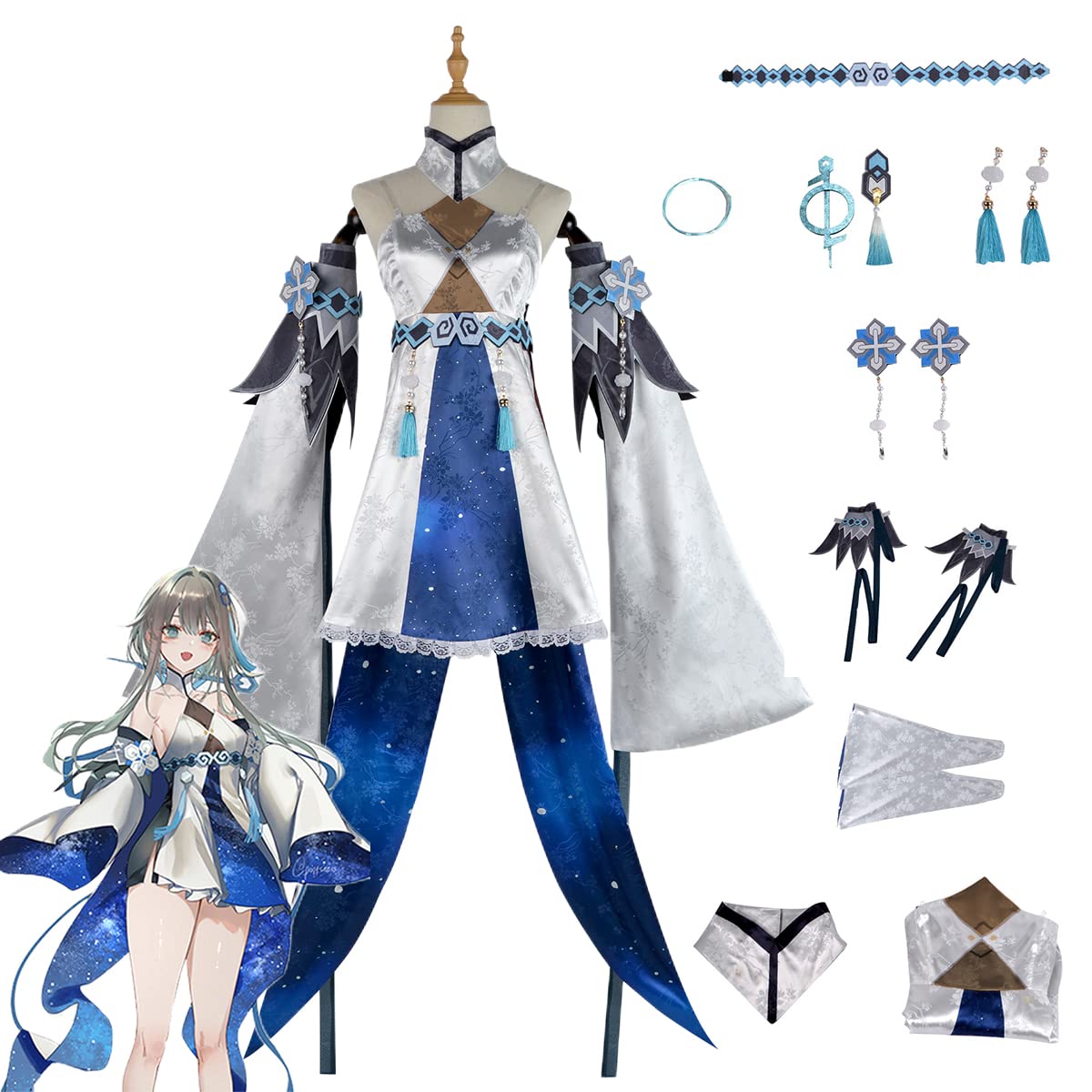 Amazon.co.jp: [HAOJEE]璃月塵の魔神-帰終コスプレ衣装 洗塵の鈴