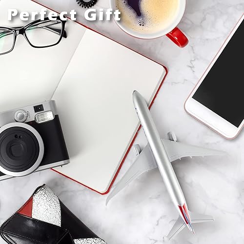 Miniatura 6 de Lose Fun Park Avión fundido a presión - Modelo Boeing 777 para colecciones y regalos