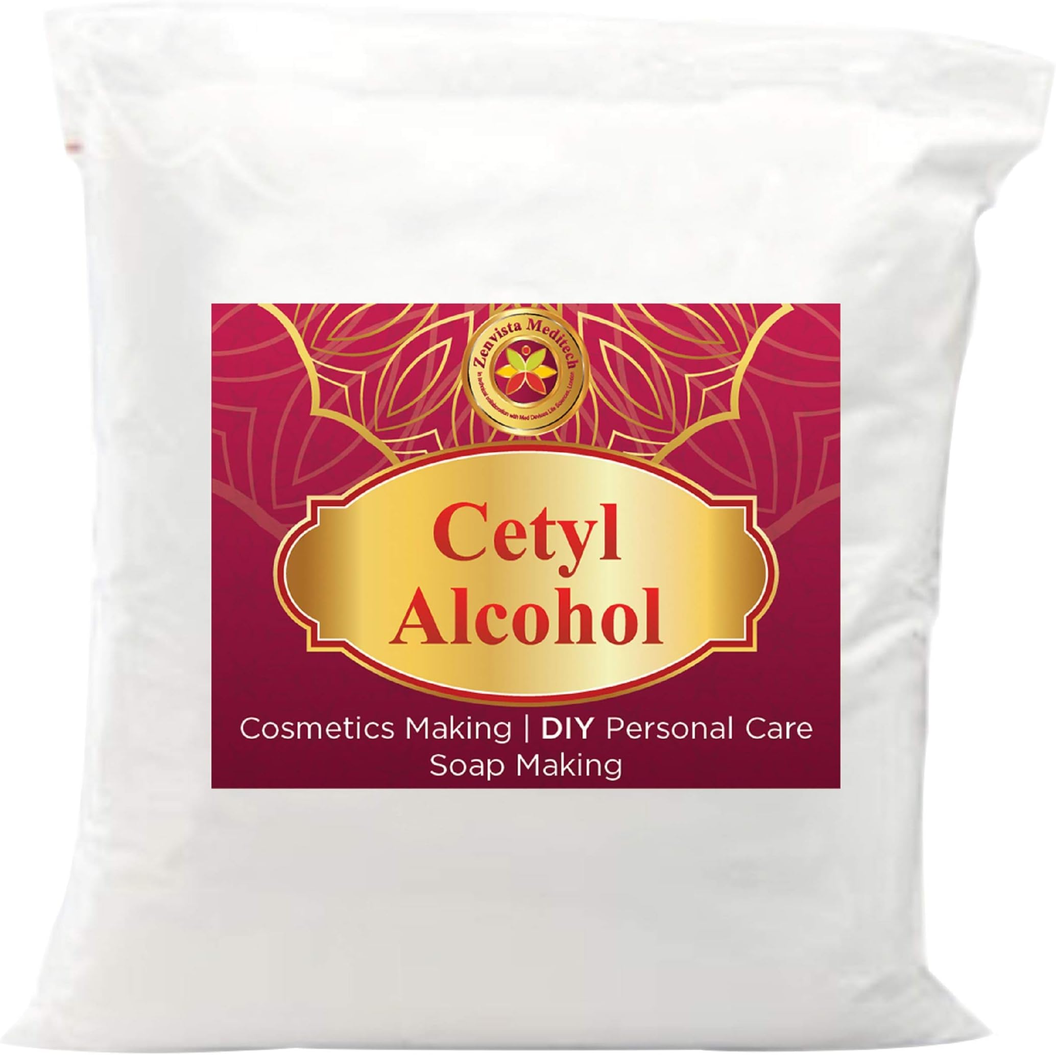 Cetyl Alcohol Emulsion & Stabilizing Agent for Making Cosmetics, Soap Making Raw Material- (50 Gms)