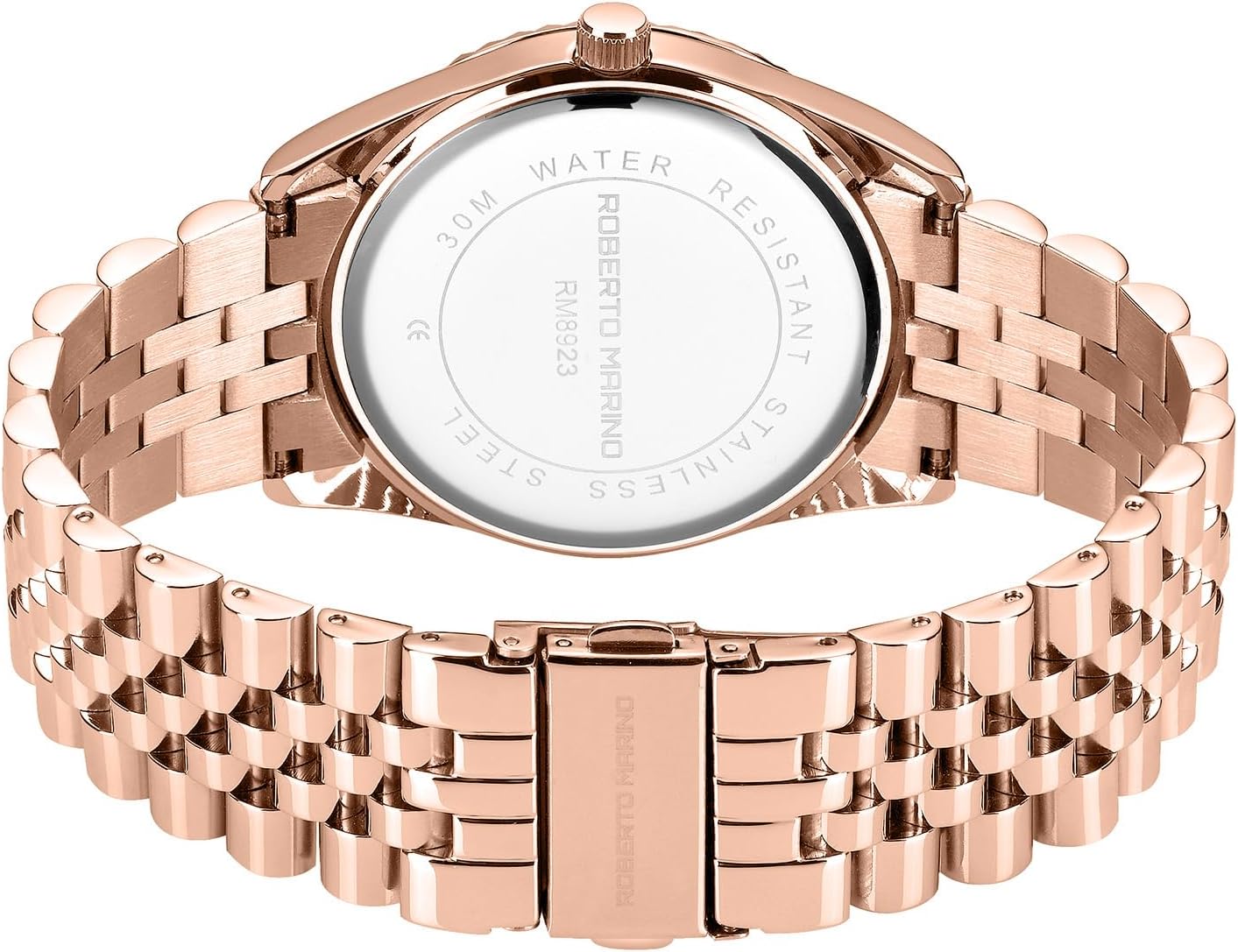 Roberto Marino Men’s Luxury Watch – Gold Stainless Steel, Japanese Quartz, Blue Dial, 3 ATM Water Resistant - Image 6