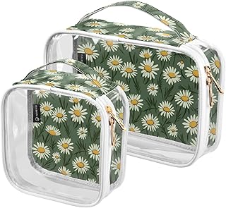 2 bolsas de cosméticos de flores de margarita...