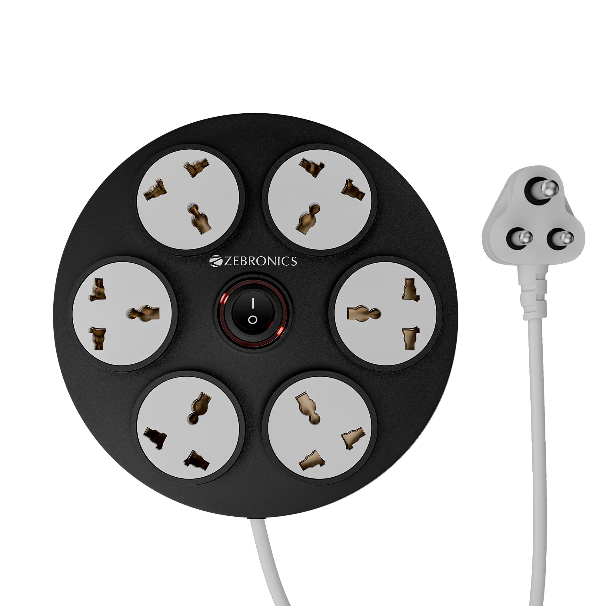 Zebronics Multi-Plug Power Extension Socket, 1440 Watts, 6 Amps, 6X Universal Socket, 2 Meter, LED Indicator, On/Off Switch, Wall-Mountable, for Office and Home Appliances (Power Block 162)-image-18