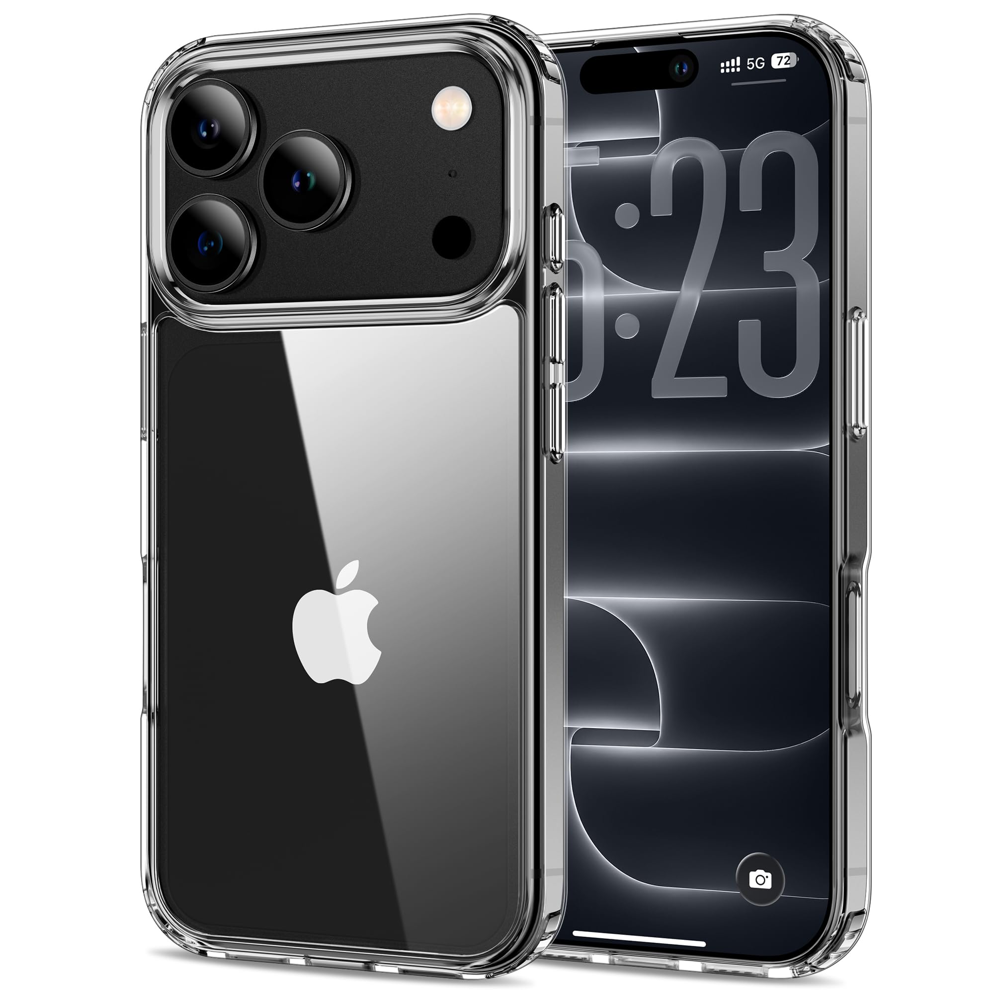 HOOMIL Hülle für iPhone 18 Pro/iPhone 17 Pro, Anti-Vergilbung, Transparent