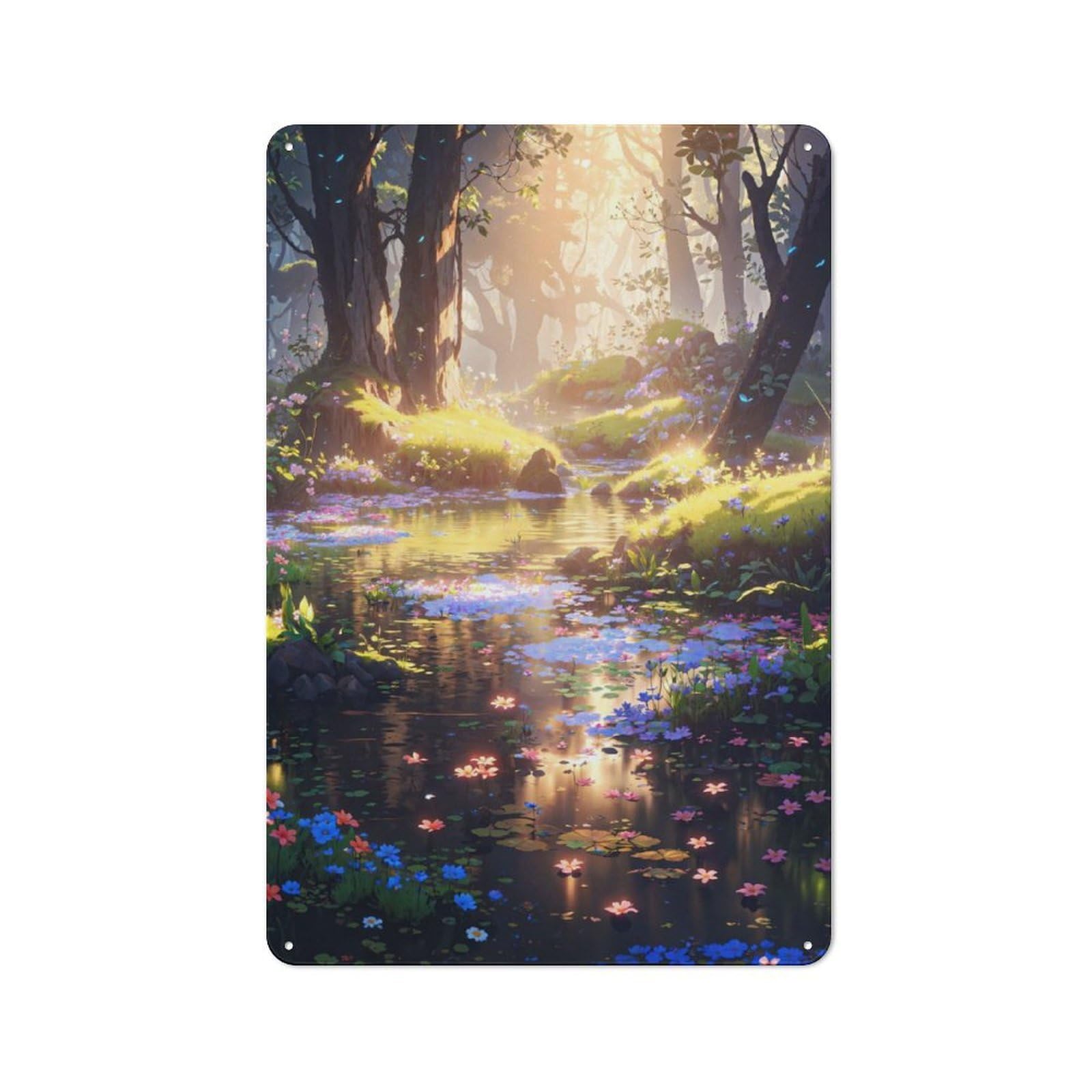 Junmoney Enchanted Marsh Vintage Vintage Tin Sign 30X20cm Featuring Cafe Wall Decor For Coffee Bar, Kitchen, Bistro Or Tea Corner