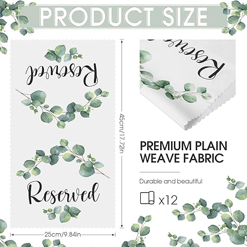 Miniatura 2 de Buryeah Paño de reserva blanco para asientos reservados, letreros católicos reservados para bodas, iglesias, bancos de iglesia, asientos de banco,