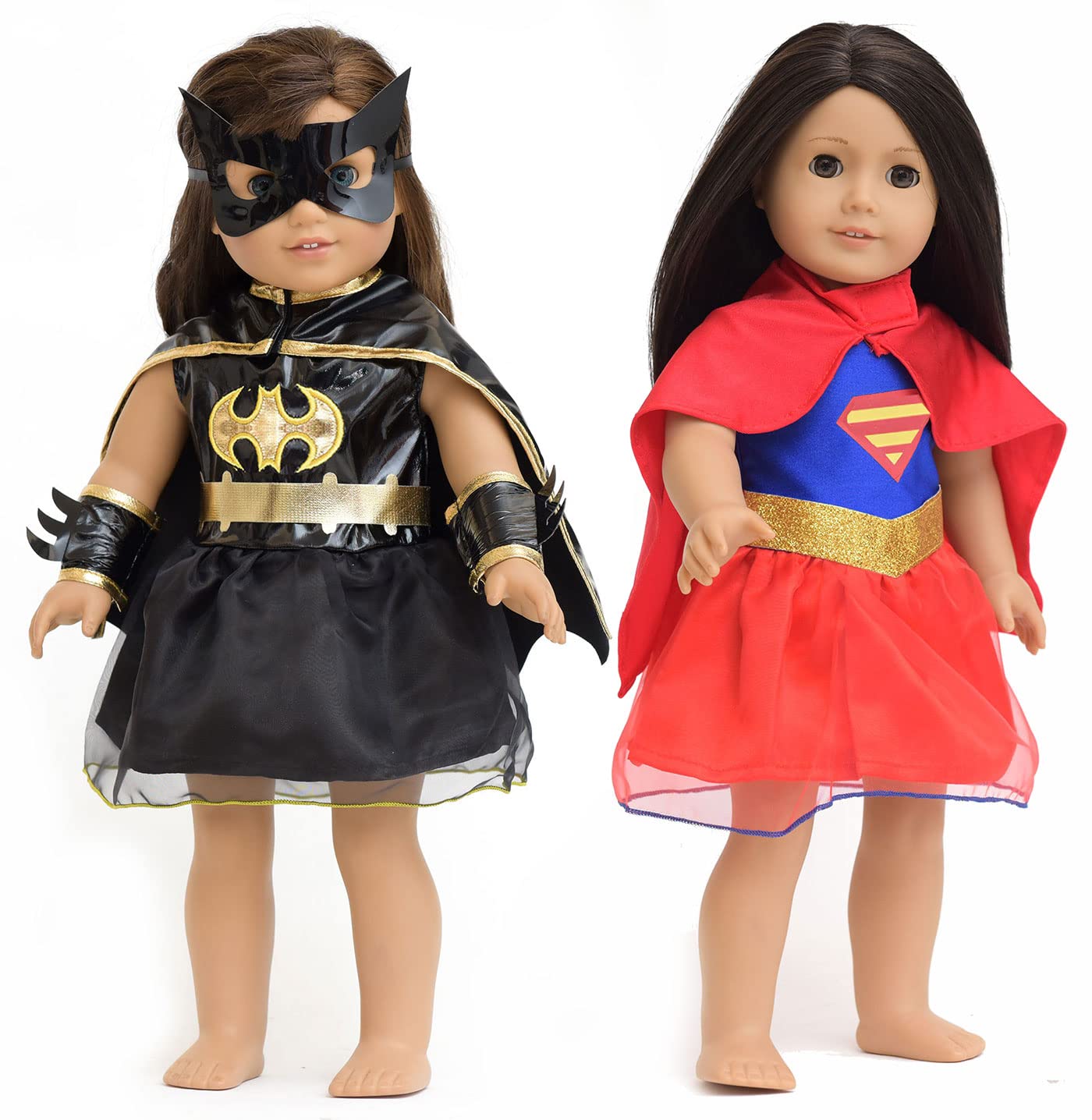 sweet dolly Doll Clothes Super Hero Costume Outfits for 18 inch American Dolls