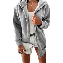 Yousify Womens Zip Up Hoodie Long Sleeve Plush Oversized Sweatshirt 2026