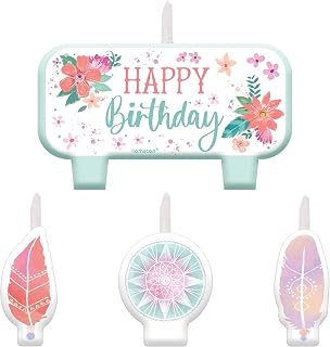 Multicolor Free Spirit Candle Set - 3 Small (1.25"-1.5"), 1 Large (3.5" x 2") - Vibrant Handcrafted Gift Set for Home Decor and Relaxation