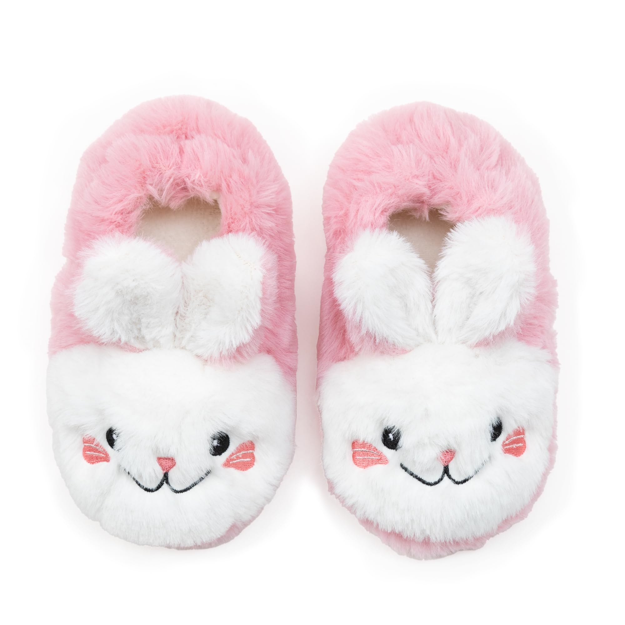 Baby Girls Cute Cartoon Warm House Slippers with Non-Slip Rubber Sole