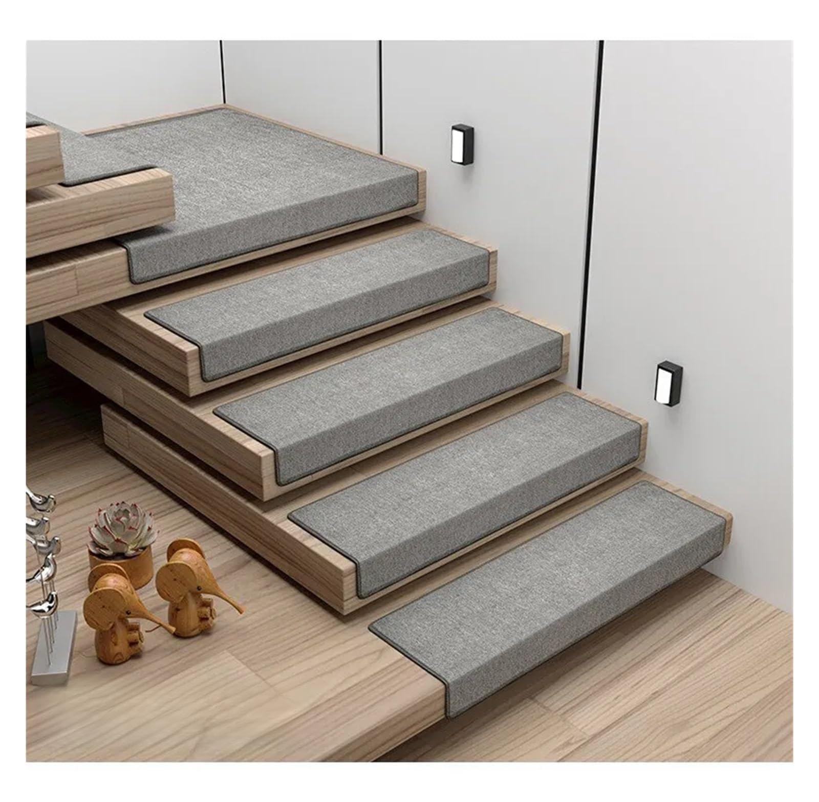 Alfombrillas antideslizantes para escaleras de madera en zonas de paso
