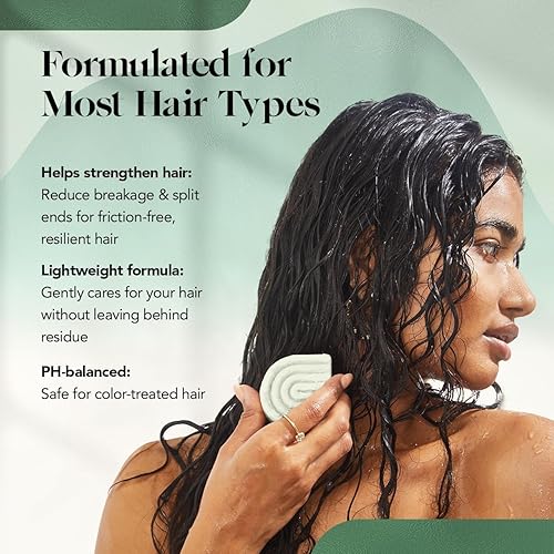 Miniatura 6 de Kitsch Romero & Biotin - Barra de acondicionador voluminizador para el crecimiento y engrosamiento del cabello, acondicionador hidratante y