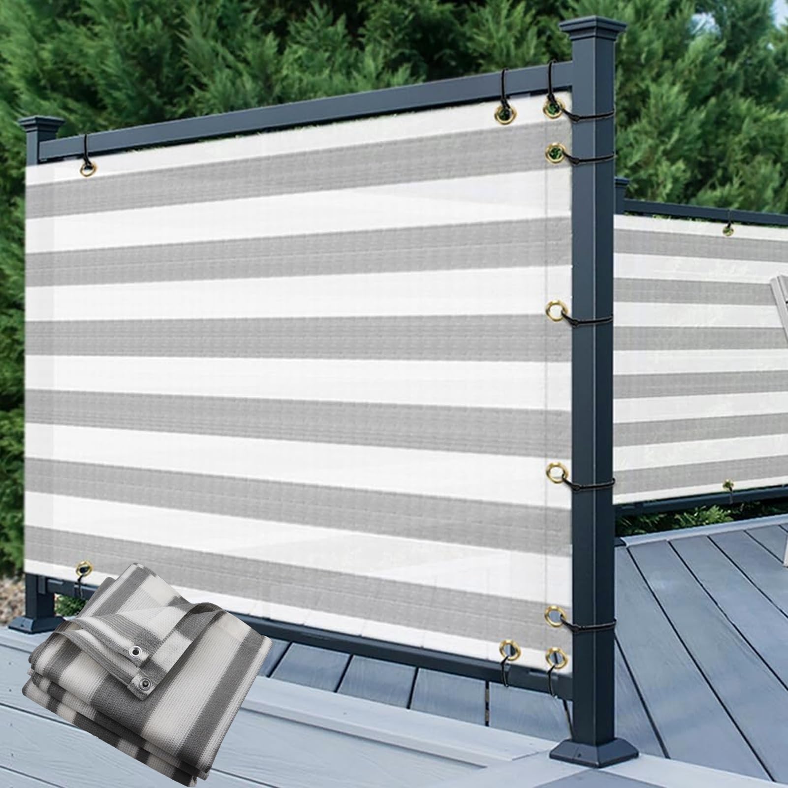 Filet d'ombrage protection UV 90% brise-vue pour bâche extérieure balcon